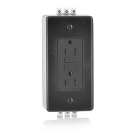 [GFNT1-DIN] Toma Doble 15A 125V Gfci Blanco Leviton Decora Riel Din Grado Industrial Leviton
