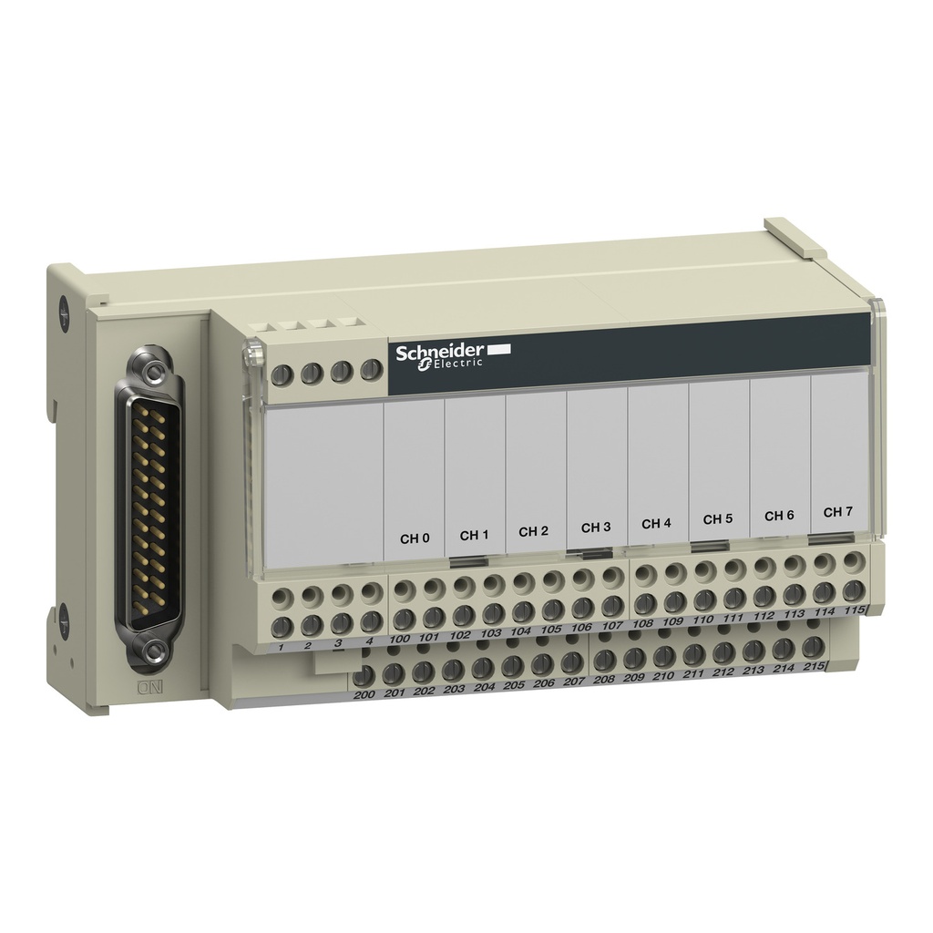 Modulo Modicon Abe7 Subfase Telefast Alimentacion 24V Dc 4 Canales Para Modulos Modicon Bmxami0800 / Bmxami0810 / Bmeahi0812 / Bmxamo0802 Schneider