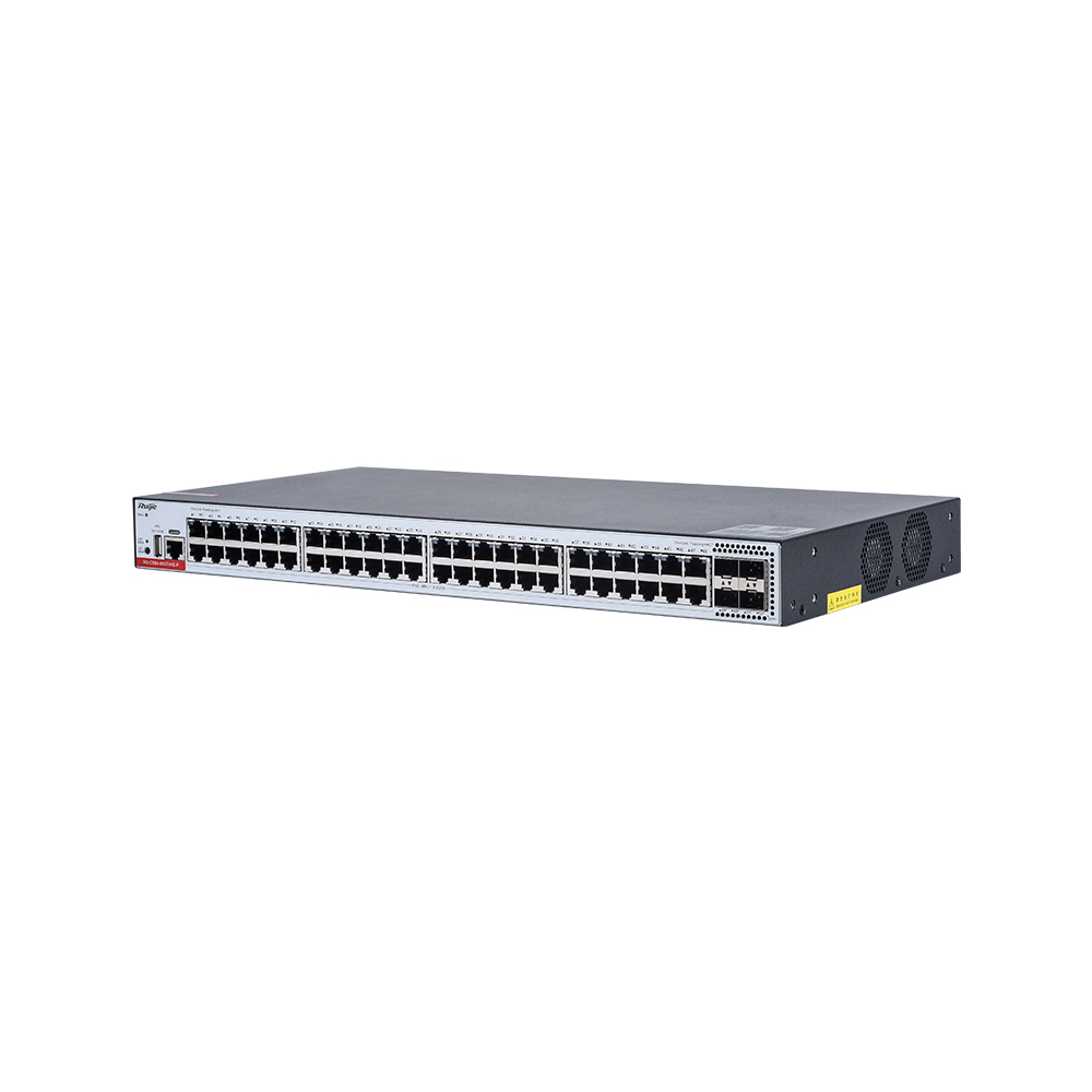 [RG-CS83-48GT4XS-P] Switch Poe 48 Puertos 10M/100M/1000M Con Negociacion Automatica 4 Puertos Sfp+ De 1Ge/10Ge Poe Max De 370W Inclye Fuente