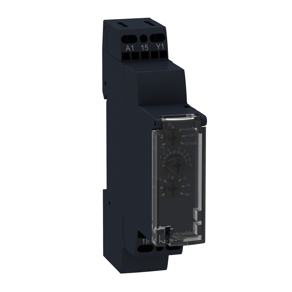 [RE17RMMW] Rele Temporizador Multifuncional Conexion Y Desconexion De 10 Funciones 1S A 100H Alimentacion 12-240V Ac/Dc 1Na Schneider