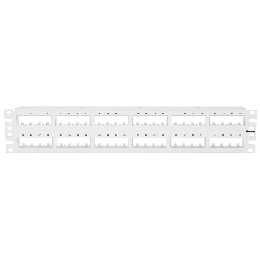 Herraje Patch Panel 48 Puertos Modular Plano Blanco Panduit