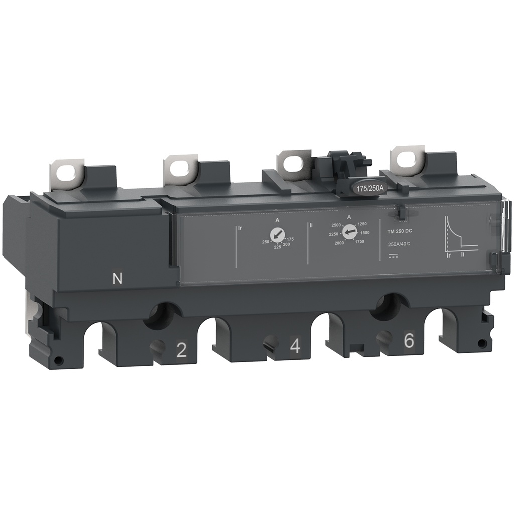 Unidad De Control Compact Termico-Magnetico Compact Nsx250 Dc 250A Tmd 4 Polos 750Vdc Schneider