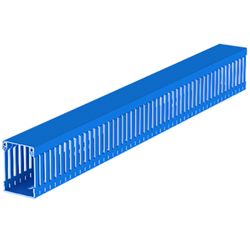 Canaleta Con Tapa 43Bx60A Mm Azul Ranurada Tramo X 2 Mts U23X Unex
