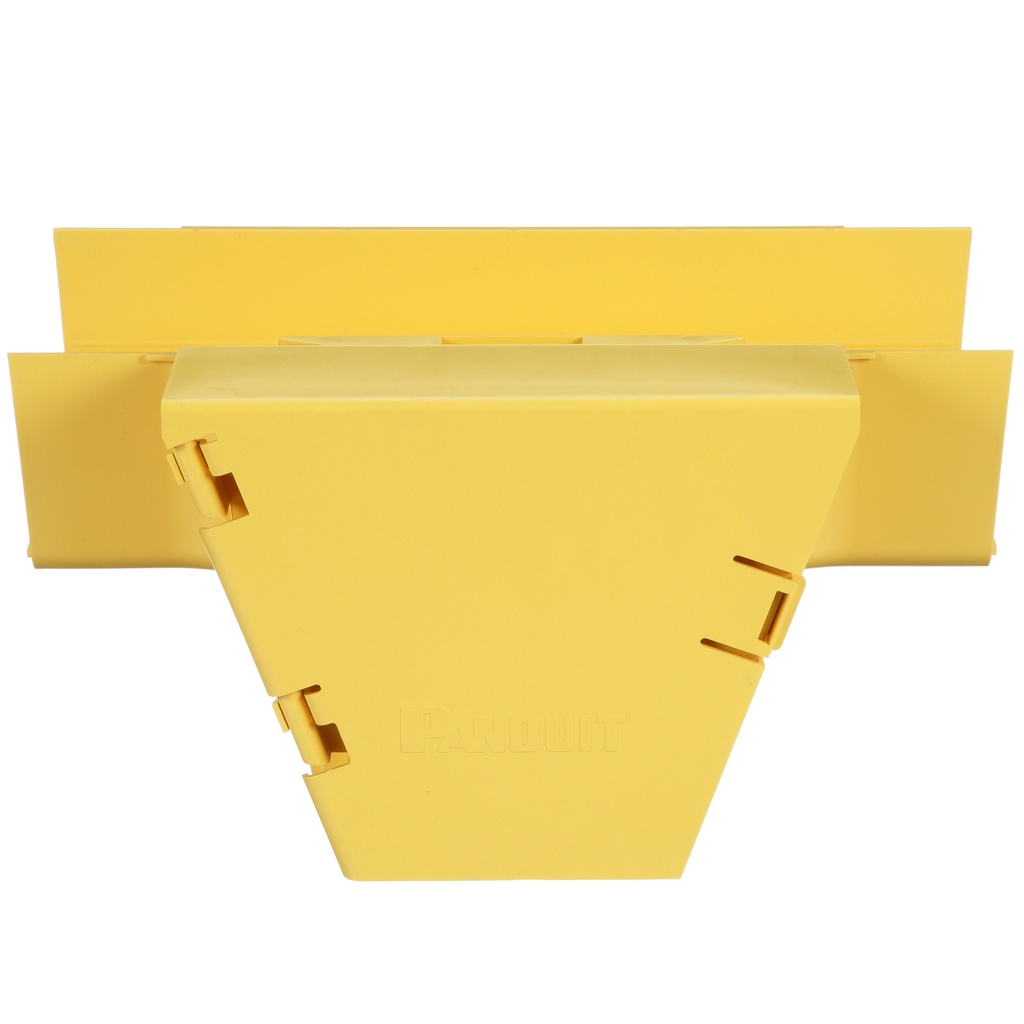 Te Vertical Fiber Runner 90° 6X4 Amarilla Con Bisagras Panduit