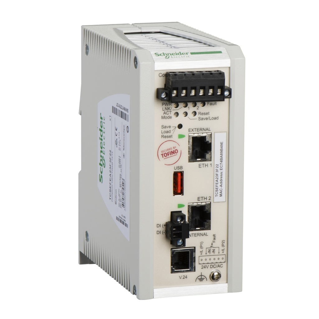 Concentrador Inspeccion Firewall Alimentacion 12-24Vdc 6.9W Proptocolos Ethernet Tcp/Ip - Ssh - Http - Https - Snmp - Sftp - Scp - Lldp Y Rs232 Modicon Connexium Schneider
