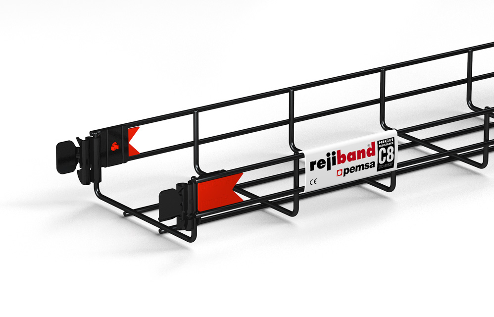Bandeja Malla 60Mm X 150Mm X 3.0Mts Black C8 Negro Rejiband Pemsa