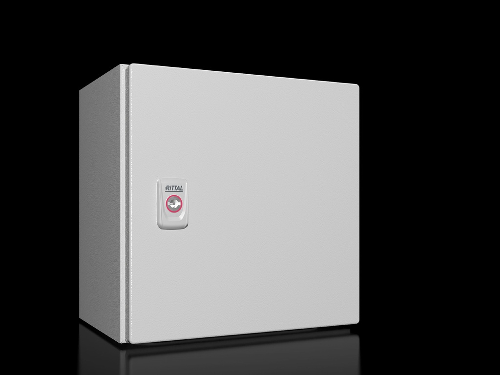 [1033000] Cofre Serie Ax Compacto Ral 7035  Ip66 Nema 4 Ik10 En Acero Ancho X Alto X Profundo 300X300X210 Mm Con Placa De Montaje Rittal