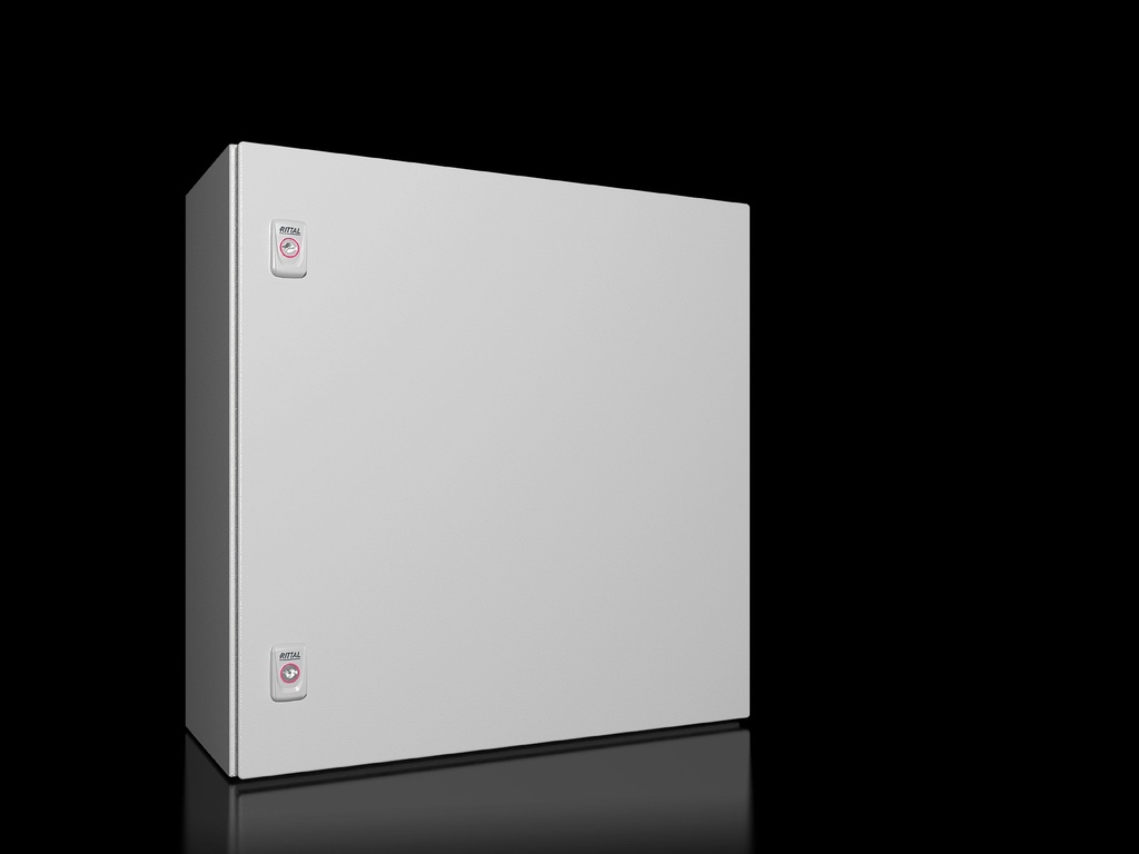[1054000] Cofre Serie Ax Compacto Ral 7035  Ip66 Nema 4 Ik10 En Acero Ancho X Alto X Profundo 600X600X250 Mm Con Placa De Montaje Rittal