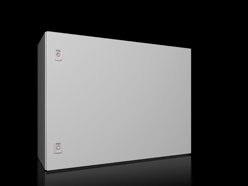 [1055000] Cofre Serie Ax Compacto Ral 7035  Ip66 Nema 4 Ik10 En Acero Ancho X Alto X Profundo 800X600X300 Mm Con Placa De Montaje 1055000 Rittal