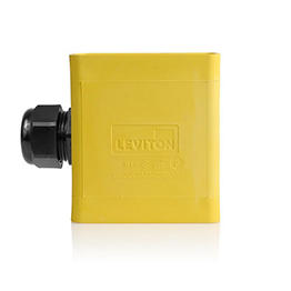 [3099-2Y] Caja Tomacrriente 1 Espacio Estilo Colgante Amarillo Leviton