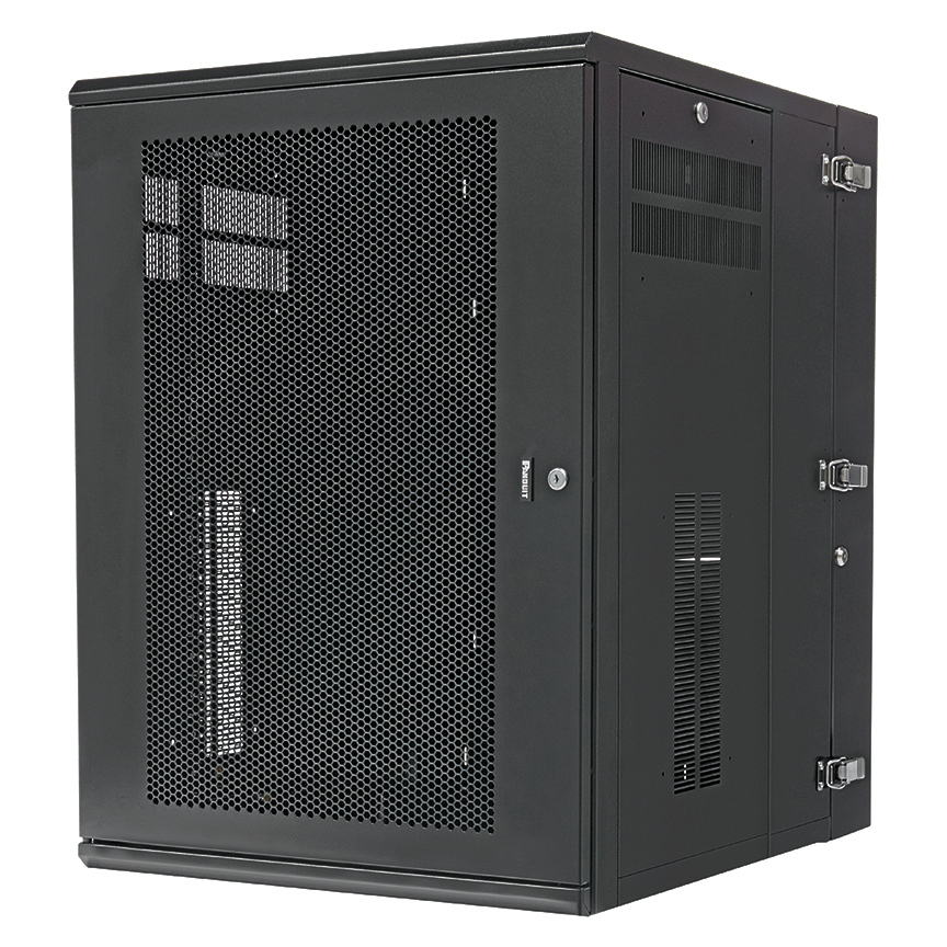 Gabinete Montaje En Pared 864X635X762Mm Puerta De Perforada 18Ru Negro Panduit