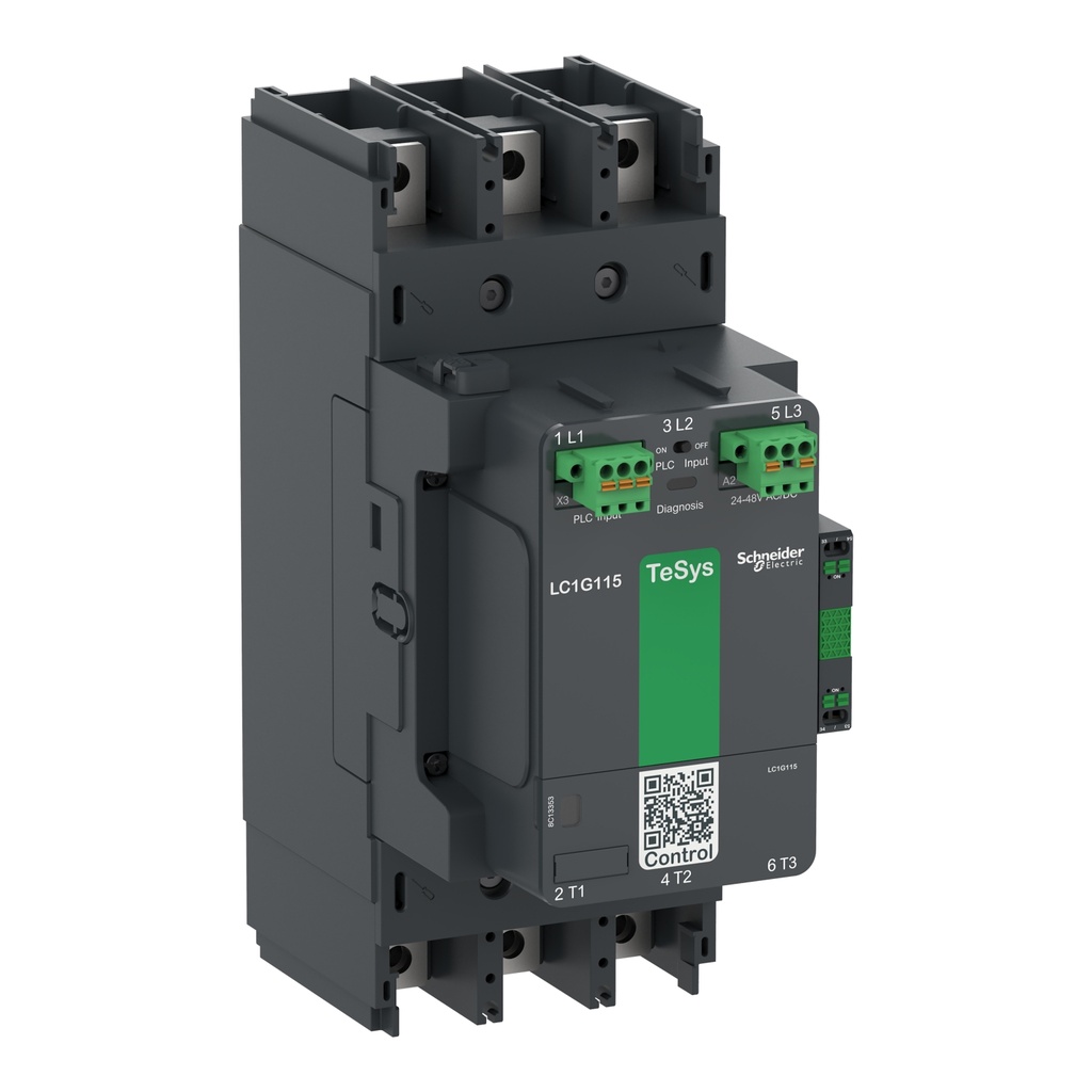 [LC1G185LSEA] Contactor De Alta Potencia 185A En Ac3 305A En Ac1 440V 3P 1Na + 1Nc Bobina Electronica 200-500V Ac/Dc Tesys Gs Schneider