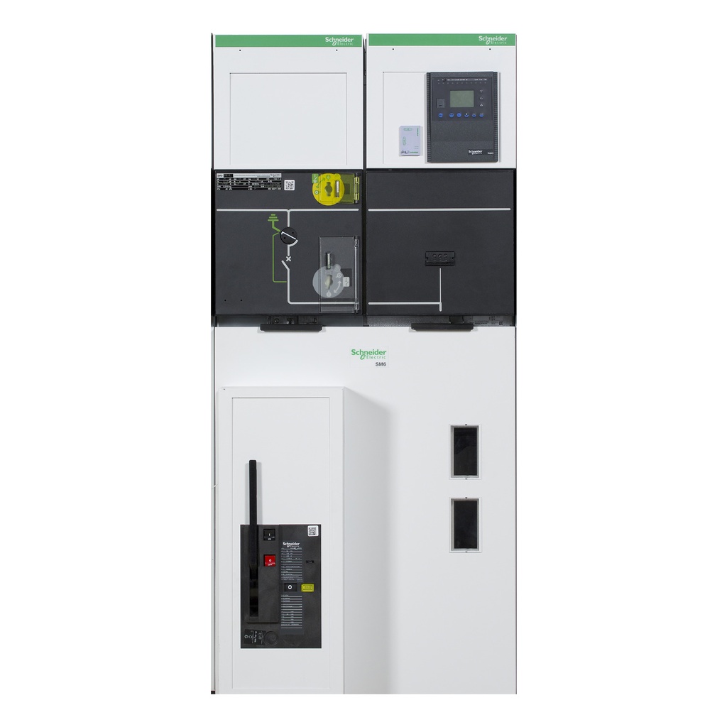 [SM61D1JHD6X7CDM1A] Celda Media Tension Mt Int Aislada Aire Gas Sf6 Sm6 Dm1-A 24Kv 63A Motor 120Vac Sepam S20 Schneider