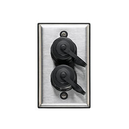 [D670K-1S2] Placa Leviton 2 Espacios Industrial Duraport Acero Inoxidable Leviton