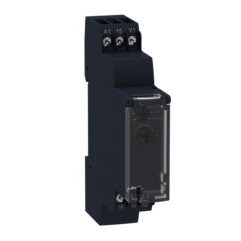 [RE17RCMU] Rele Temporizador Electronico Desconexion 6-60S / 1-10H / 1-10Min / 6-60Min / 0,1-1S / 1-10S / 10-100H Alimentacion 24Vdc 24-240Vac 8A 1Nanc Harmony Schneider