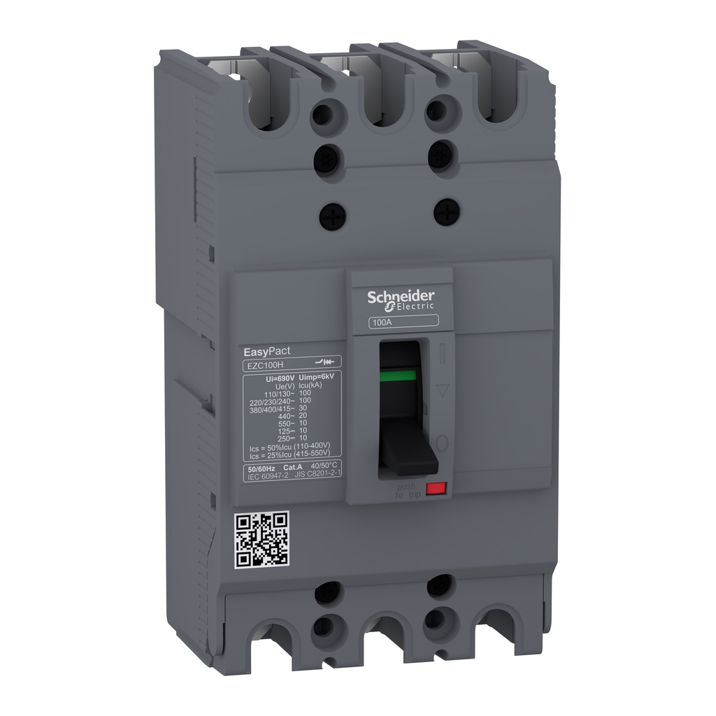 [EZC100H3050] Interruptor Fijo 3P 50A 690V 100Ka A 220V Y 30Ka A 440V Easypact Ezc Schneider
