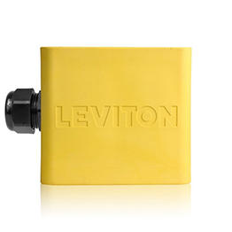 [3200-2Y] Caja Portatil Para Tomacorriente 2 Espacios Resistente Al Calor Y Productos Quimicos Leviton