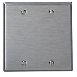 Placa De Pared 2 Espacios Acero Inoxidable Montaje En Caja Leviton
