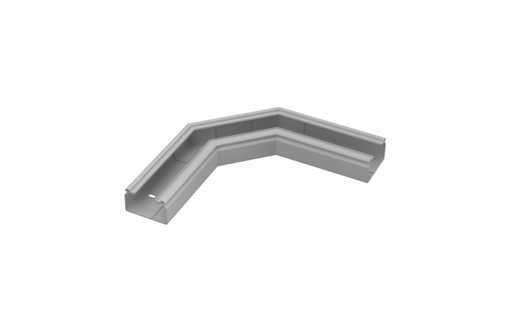Curva 90 Grados Aislante 60X100 Plastico Pvc Gris Metatray Pemsa