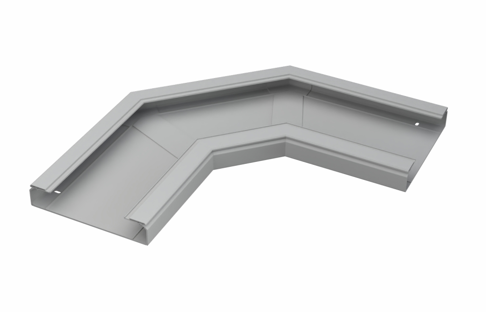 Curva 90 Grados Aislante 60X300 Plastico Pvc Gris Metatray Pemsa