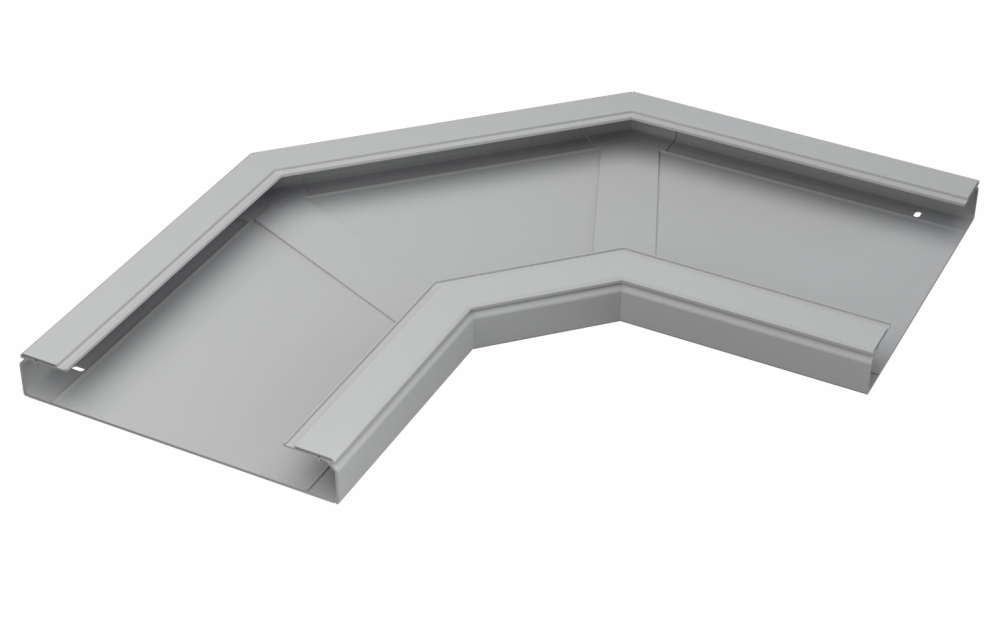 Curva 90 Grados Aislante 60X400 Plastico Pvc Gris Metatray Pemsa