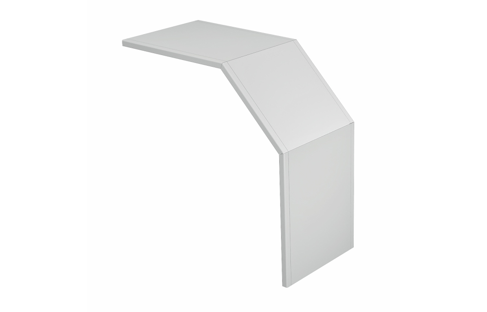 [82003701] Tapa Aislante Para Cambio De Nivel Convexo  90 Grados 60X300 Plastico Pvc Gris Metatray Pemsa