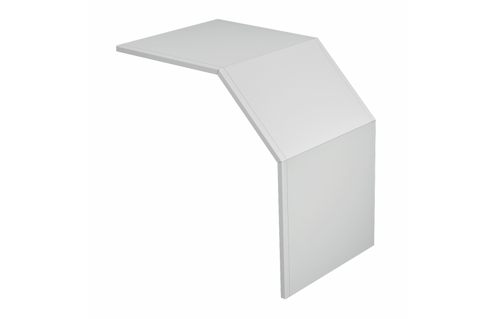 [82003702] Tapa Aislante Para Cambio De Nivel Convexo  90 Grados 60X400 Plastico Pvc Gris Metatray Pemsa
