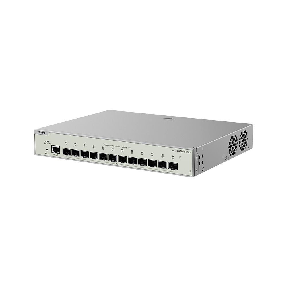 [RG-NBS5500-12XS] Switch / Suiche 12 Puertos Sfp+ 10Gpbs Capa 3 Tasa 178.56Mbps Administrable Nube Ruijie