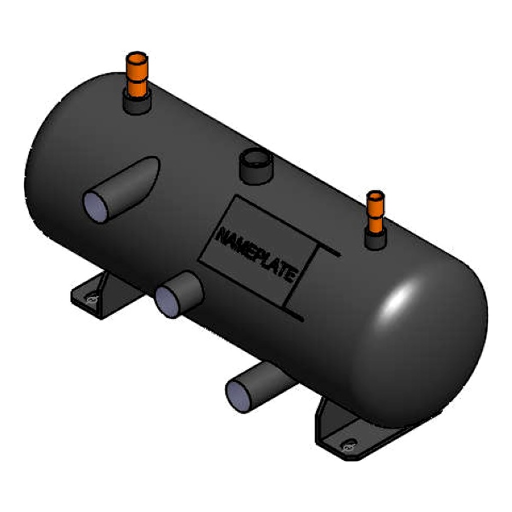 Repuesto Tanque Receptor 20L 219Mm Diametro 640Mm Largo Asme Con Calentador Apc Schneider