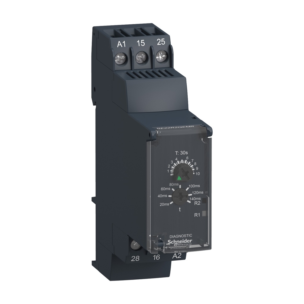 [RE22R2QEMR] Rele Temporizador Estrella Triangulo 0.3 A 30S Alimentacion 24-240V Ac/Dc 8A 1Na Schneider