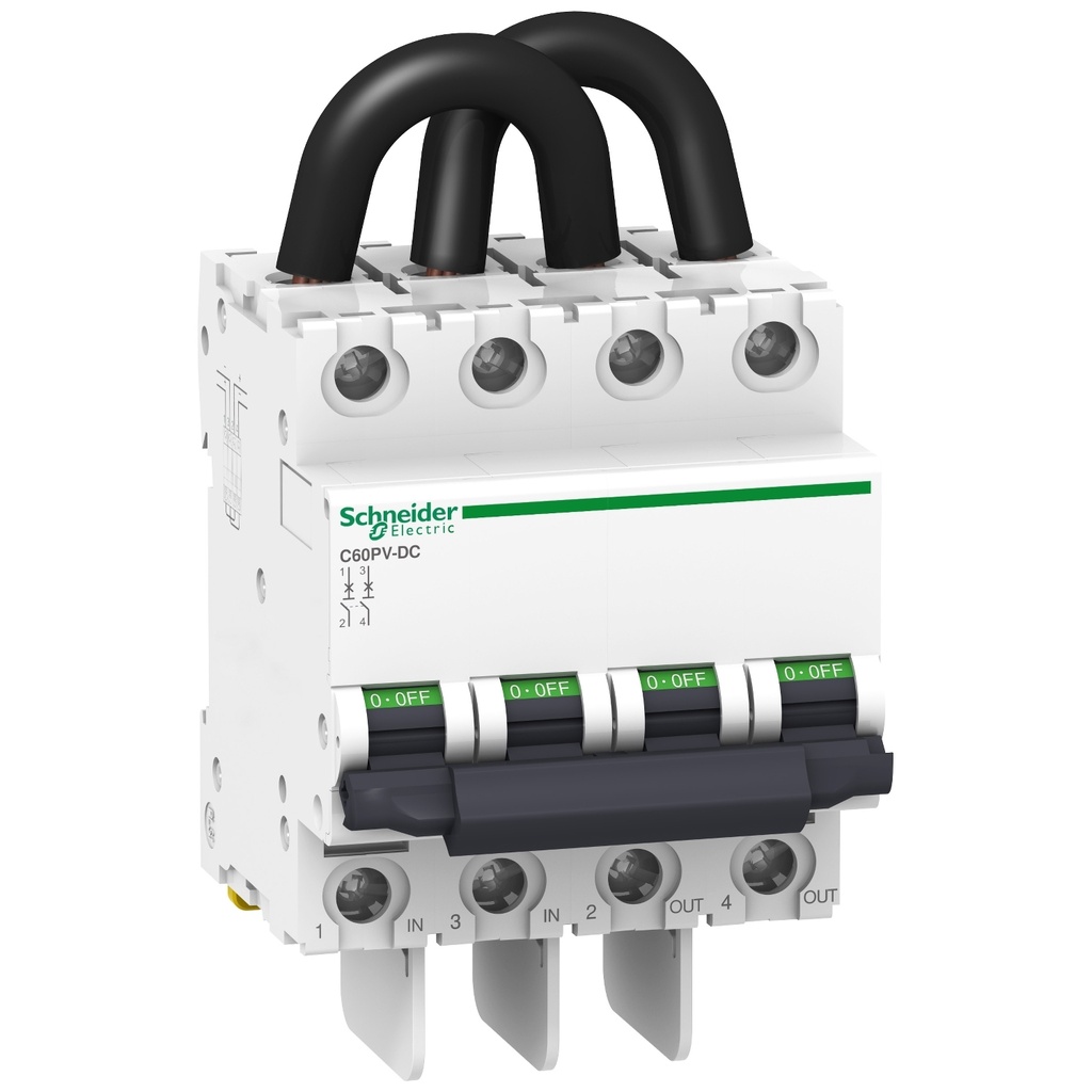 [A9N61652] Interruptor Taco Riel 2X20A C60Pv-Dc Dc 20Ka A 220Vdc 10Ka A 800Vdc Curva Disparo Clase C Schneider