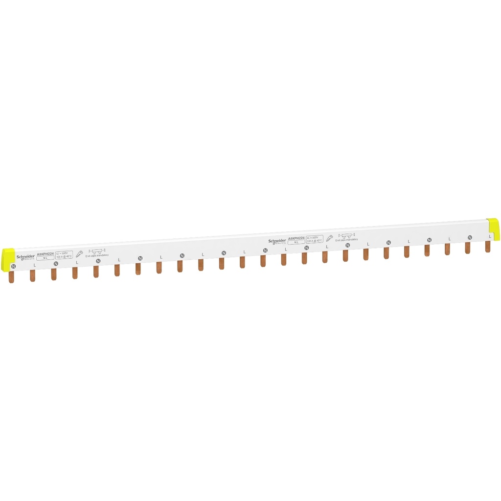 Peine Horizontal 2 Polos 24 Puntos 125A Schneider