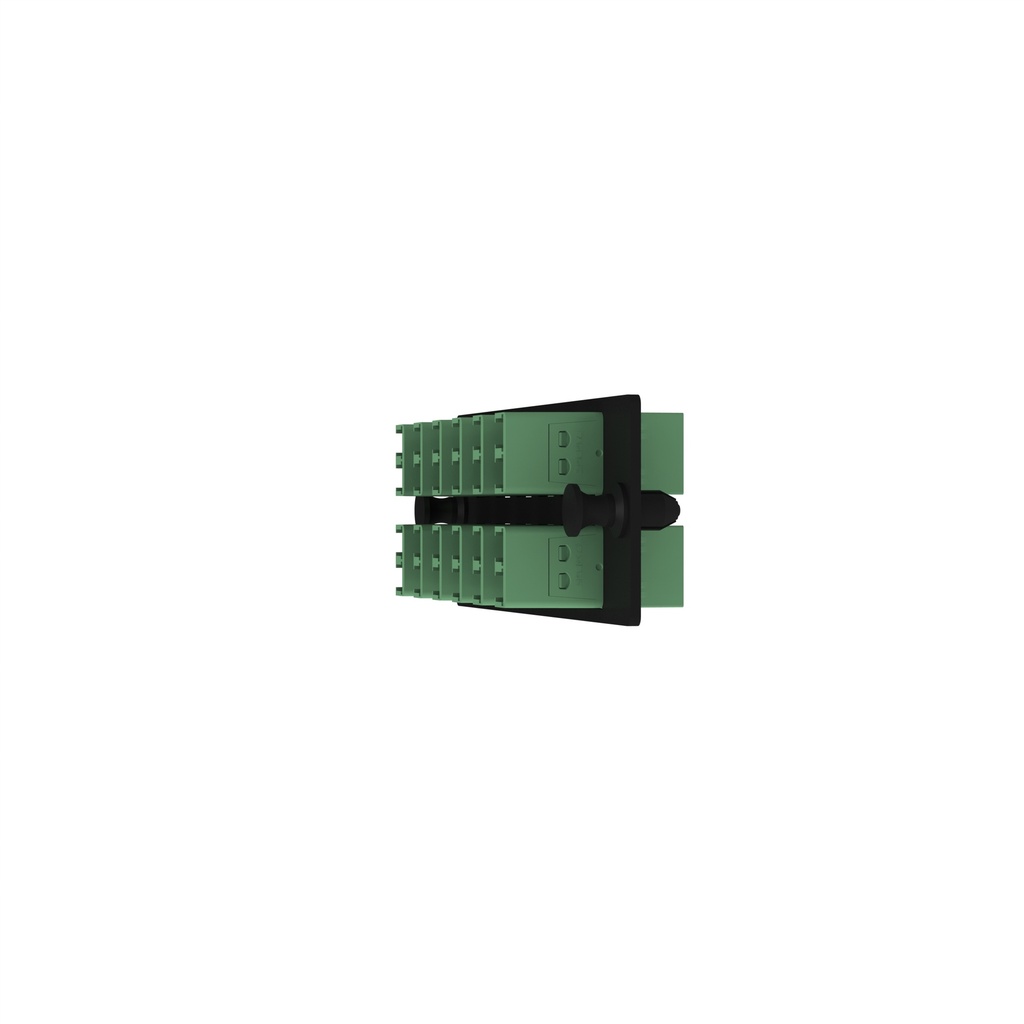 Acople Fibra Lc Monomodo Os2 Apc Placa X 12U Duplex Verde Panduit