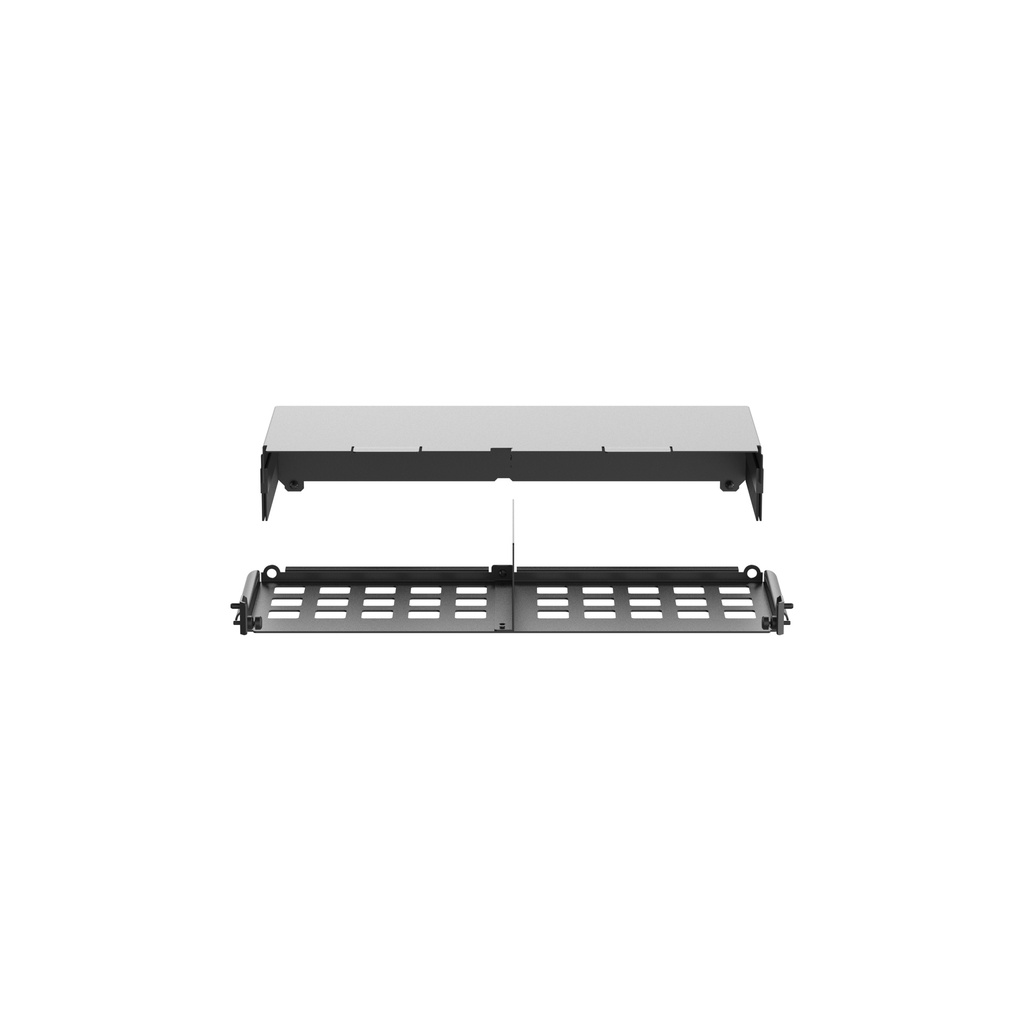 Placa De Holgura 2Ru P/Panel De Conexion Hd Flex C/Cubierta Negra Panduit