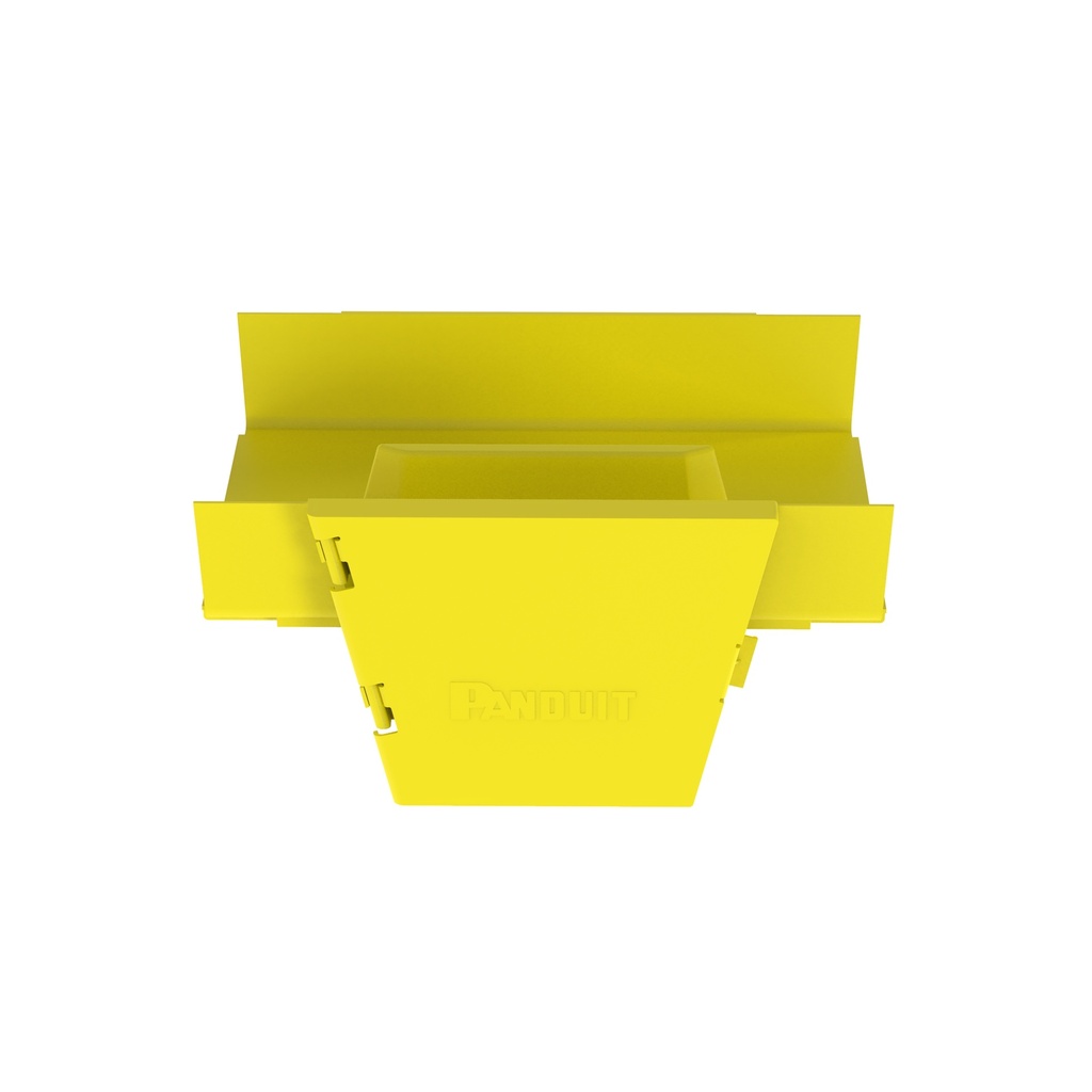 Te Vertical Fiber Runner 90° 12X4  Con Bisagras Amarilla Panduit