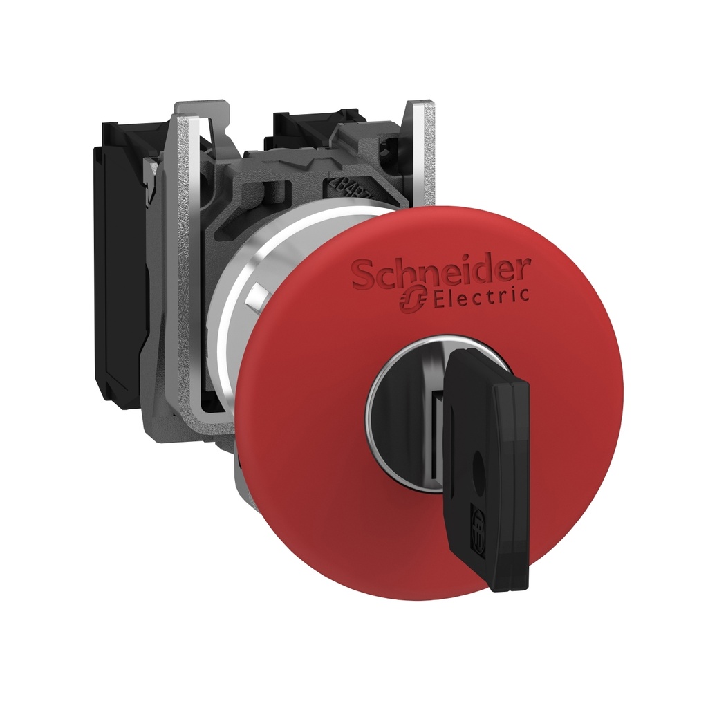 [XB4BS9445] Boton Parada De Emergencia Modular Desbloqueo Por Llave Cuerpo Metalico Rojo 1Na + 1Nc 22Mm Ip69K Ik03 Harmony Xb4 Schneider