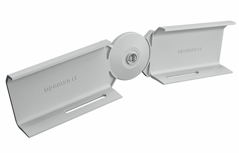 Bisagra Vertical Aislante  Variable -90°/90° Para Bandeja Portacable 100Mm Plastico Pvc Metatray Pemsa