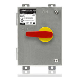 [MDS1-AX] Interruptor Desconectador Sin Fusible  100A 600V Caja De Acero Inoxidable Nema 4X Ip69 Leviton