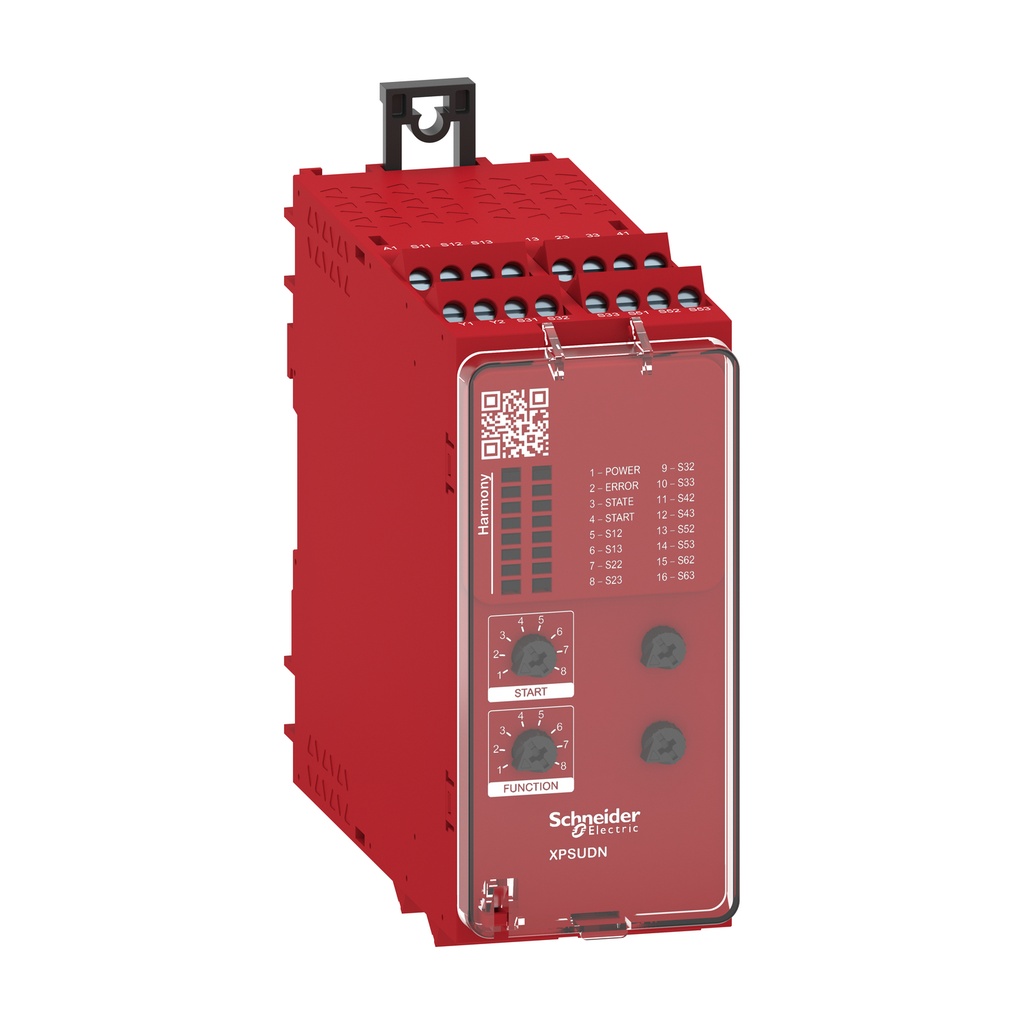 Modulo De Seguridad Alimentacion 24V Ac/Dc 3Na + 1Nc 6 Entradas Seguridad Harmony Xpsu Cat4 Tornillo Schneider