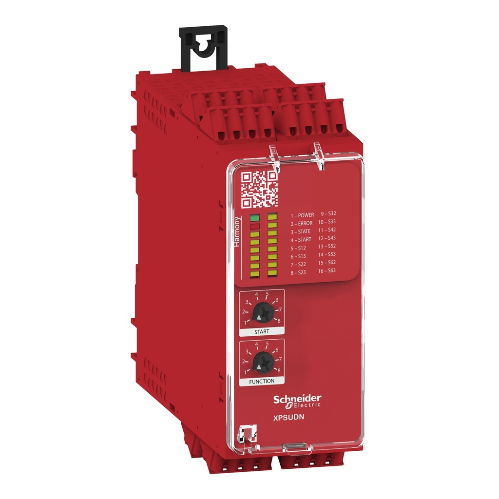 Modulo De Seguridad Alimentacion 24V Ac/Dc 3Na + 1Nc 6 Entradas Seguridad Harmony Xpsu Cat4 Resorte Schneider