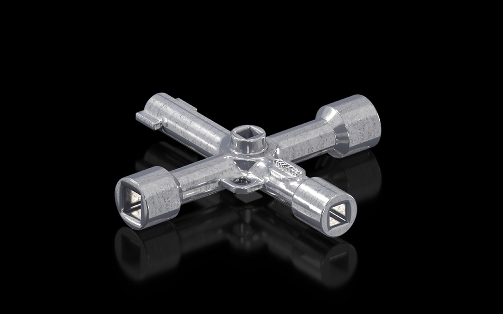 [2549500] Llave Universal Para Gabinetes Doble Bit 5Mm Triangular 7/8Mm Cuadrado 7/8Mm Adaptador Bit Rittal