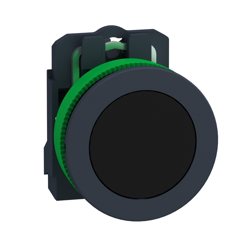 [XB5FA21] Pulsador Antimicrobiano Negro Modular Con Retorno Cuerpo Plastico 1Na 30Mm Ip69 Ik03 Harmony Xb5 Schneider