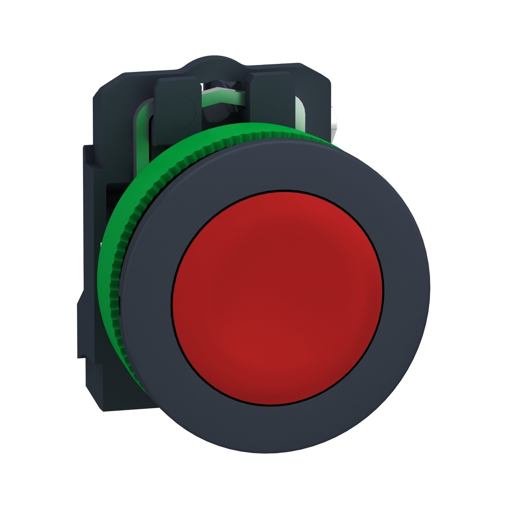 [XB5FA42] Pulsador Antimicrobiano Rojo Modular Con Retorno Cuerpo Plastico 1Nc 30Mm Ip69 Ik03 Harmony Xb5 Schneider