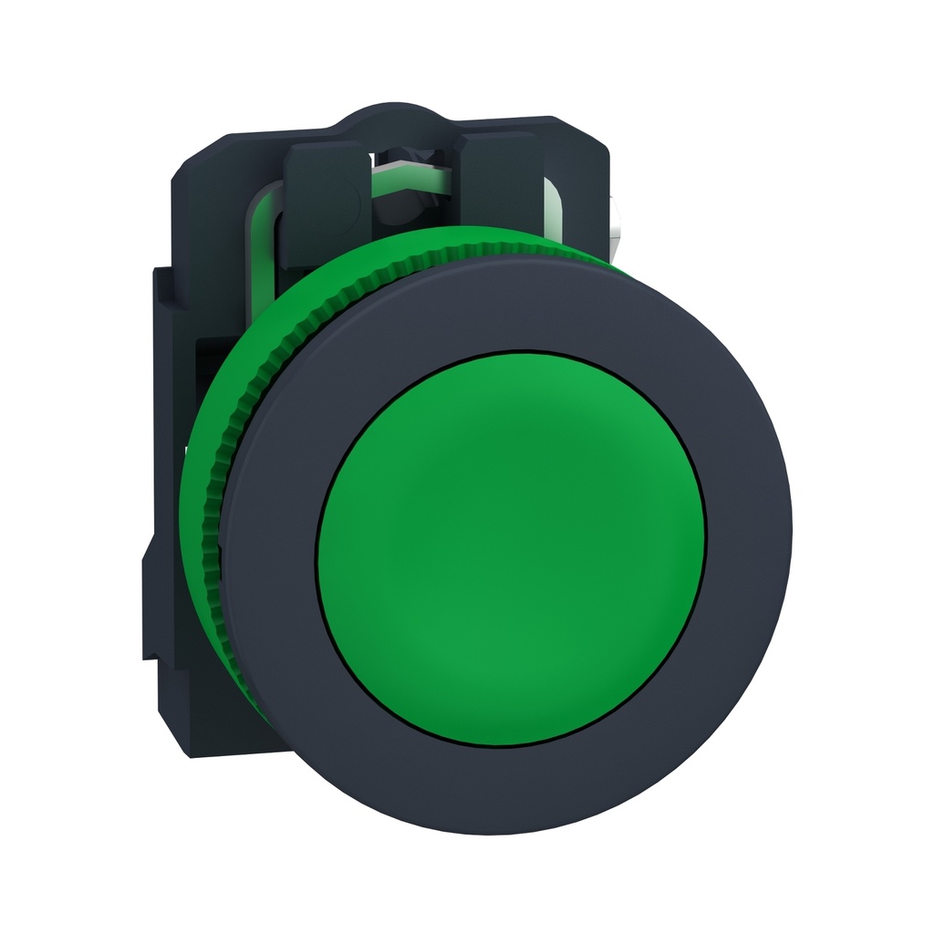 [XB5FA31] Pulsador Antimicrobiano Verde Modular Con Retorno Cuerpo Plastico 1Na 30Mm Ip69 Ik03 Harmony Xb5 Schneider