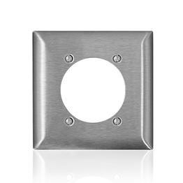 Placa De Pared De 2 Modulos Acero Inoxidable 430 Tamaño Estandar Serie C Leviton