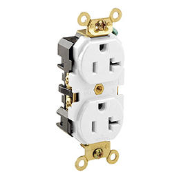 [5362-W] Toma Corriente Doble Grado Industrial 20A 125V Nema 5-20R 2 Polos  Leviton