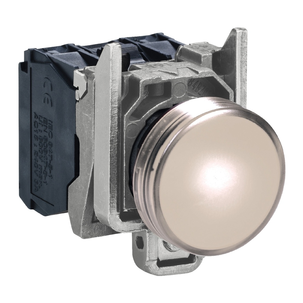 [XB4BV61] Luz Piloto Led Modular Cuerpo Metalico Blanco 22Mm 220V Ip69 Ik06 Harmony Xb4 Schneider