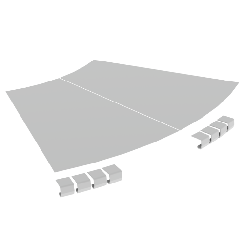 Tapa Curva Plana 45 Grados 600Mm U23X Unex