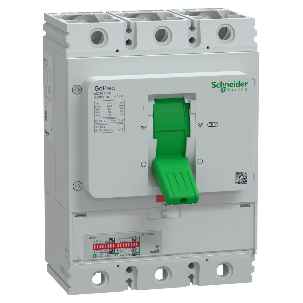 [G80N3E500] Interruptor Regulable 350-500A 3P 415Vac 65Ka A 220V Y 50Ka A 415V Gopact Schneider