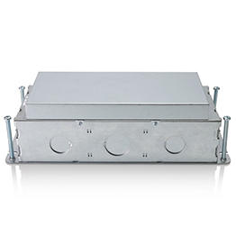 [FBDR3] Caja De Piso Rectangular En Acero De 3 Unidades Para Instalar En Concreto Incluye 4 Tornillos Niveladores Y Junata Para Marco De Baldosas Leviton